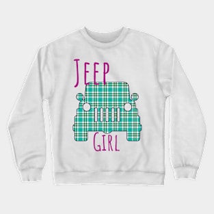 Jeep Girl Plaid Crewneck Sweatshirt